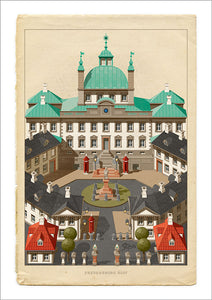 Fredensborg palace vintage sheet - card with envelope