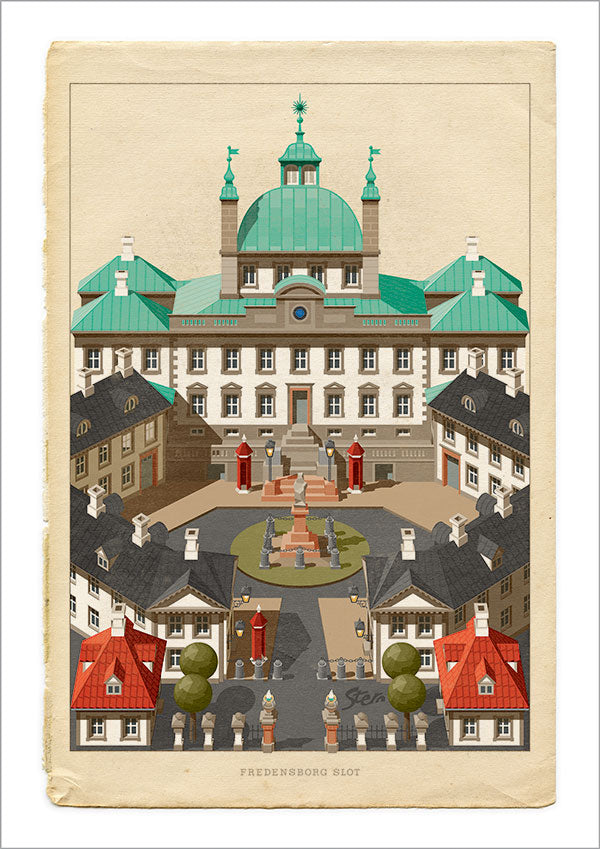 Fredensborg palace vintage sheet - card with envelope
